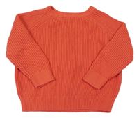 Korálový rebrovaný sveter H&M