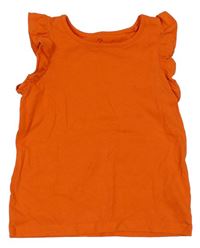 Oranžové tričko s volánikmi Next