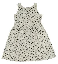Biele bavlnené šaty s palmami H&M