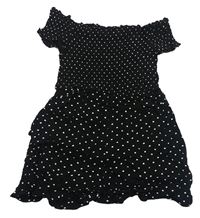Černý žabičkový kraťasový overal s puntíky Primark