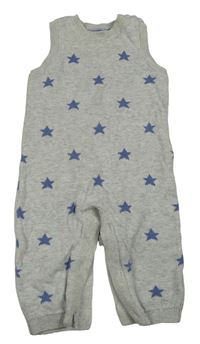 Sivý pletený nohavicový overal s hviezdičkami Mothercare