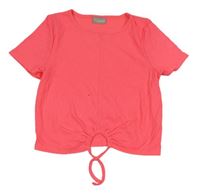 Neónově ružové rebrované crop tričko Matalan