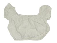 Biela madeirová crop blúzka Matalan