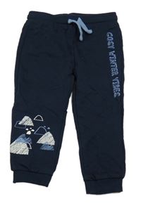 Tmavomodré tepláky s horami So Cute