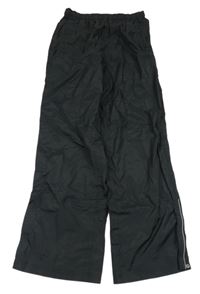 Čierne funkčné šušťákové nepromokavé nohavice Crane