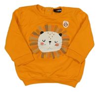 Oranžová mikina so lvem