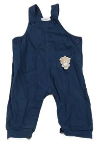 Tmavomodré na traké tepláky s medvedíkom Fagottino