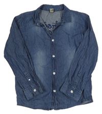 Tmavomodrá košile riflového vzhledu Tape Á L´oeil