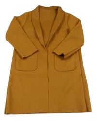 Medový sakový dlhý cardigan Shein