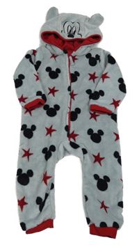 Šedá chlupatá kombinéza s Mickeym a kapucí Orchestra