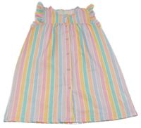 Farebné pruhované krepové prepínaci šaty Shein