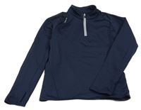 Tmavomodrá športová funkčná mikina Kiprun