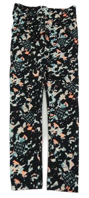 Čierno-farebné vzorované športové legíny F&F