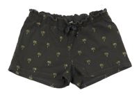 Tmavosivé bavlnené kraťasy s palmami C&A