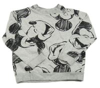 Sivá melírovaná mikina s Mickeym H&M