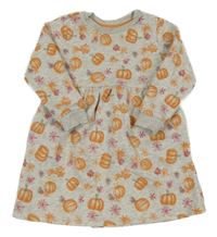 Sivé teplákové šaty s dýněmi Nutmeg