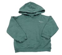 Zelenošedá mikina s nápisom a kapucňou Kiabi