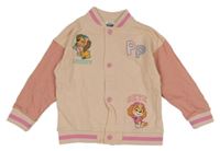 Broskvovo-lososová propínací mikina s Paw Patrol Nickelodeon