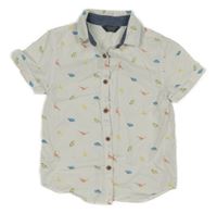 Biela košeľa s dinosaurami Primark