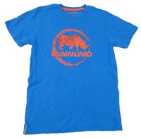 Modré tričko s logom Kilimanjaro