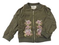 Khaki ľahká bunda s kvetmi River Island