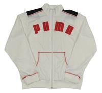 Bílo-černá propínací sportovní mikina s logem PUMA