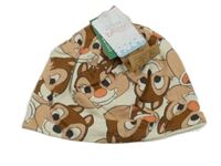 Nové - smetanová čepice s Chipem a Dalem Disney