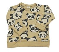 Béžová mikina s pandami H&M