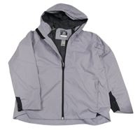 Světlfialovo-černá šusťáková funkční jarní bunda s kapucí Quechua