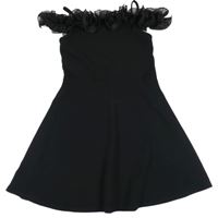 Černé šaty s kanýrkem RIVER ISLAND