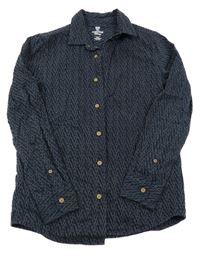 Tmavomodrá vzorovaná košile WE