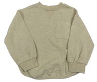 Béžová melírovaná oversize mikina s vreckom M&S