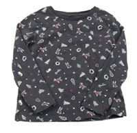 Tmavosivé tričko s obrázkami George