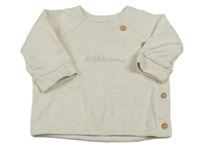 Svetlobéžová melírovaná prepínaci mikina s nápisom H&M