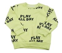 Svetlozelená mikina s nápismi F&F