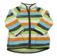 Pruhovaná fleecová prepínaci mikina Topomini