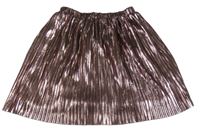 Starorůžovo-černá metalická plisovaná sukně Next