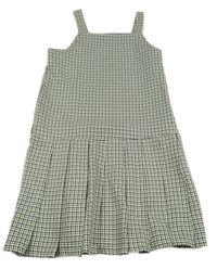 Čierno-bielo-zelené kockované šaty PRIMARK