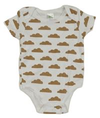 Bielo-hnedé body s obláčikmi 