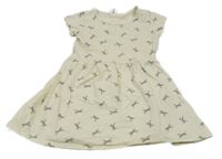 Smotanové šaty s mašličkami dopodopo