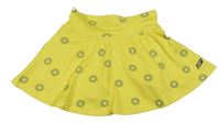 Žltá kvetovaná športová sukňa so všitými kraťasy SKECHERS