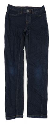 Tmavomodré slim fit rifle H&M