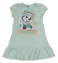 Tyrkysovo-sivé pruhované bavlnené šaty s Everest Nickelodeon