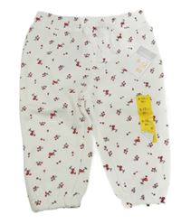 Nové - Bílé květované tepláky Primark