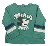 Zelená mikina s Mickeym C&A