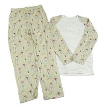 Bílo-béžové pyžamo s medvědy