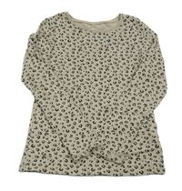 Béžové vzorované tričko H&M