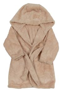 Růžový chlupatý župan s kapucí George