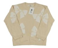 Nové - Béžový svetr s mašlemi H&M