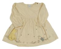 Světležluté bavlněné šaty s Púem a Prasátkem Matalan